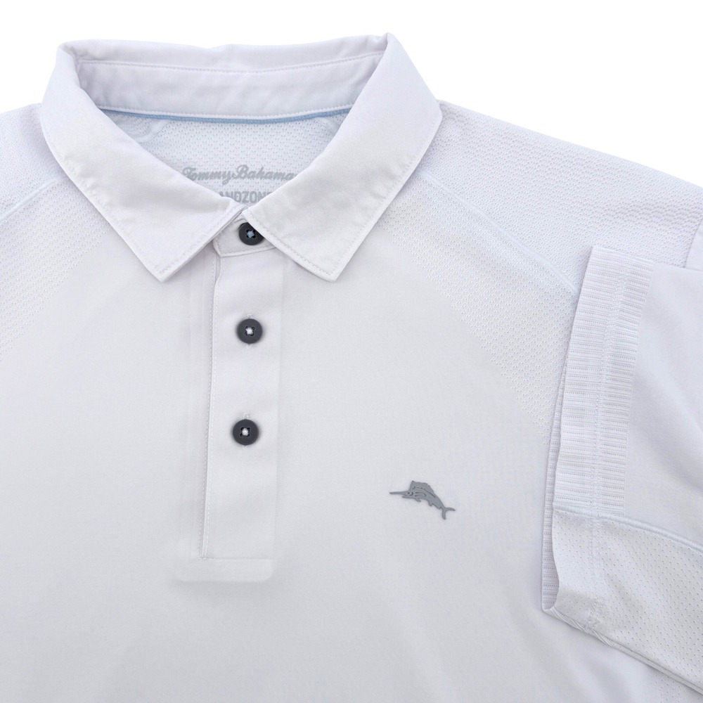 Tommy Bahama Island Zone Polo Shirt Mens Large White Vented Performance Golf